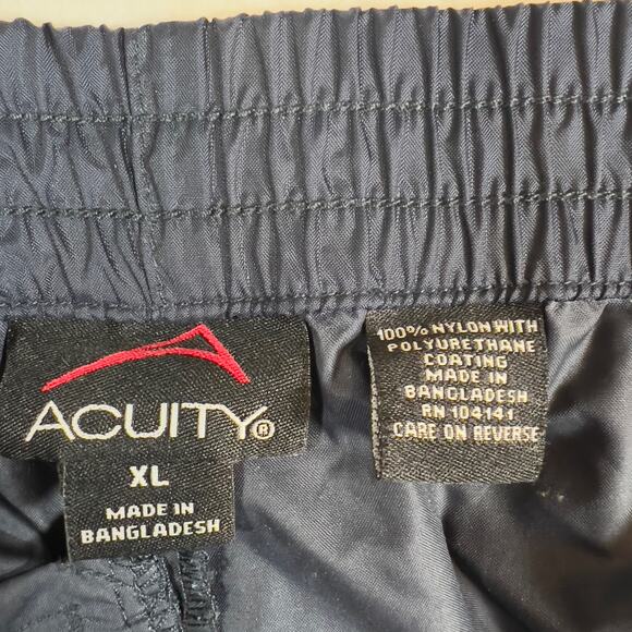 Acuity Nylon Water Resist Pants Men's XL Utility Elastic Waist Boot Cut Zippers - Picture 2 of 16